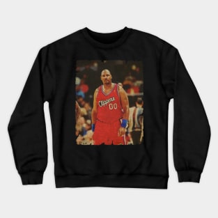 The Late Big Fella 'Kevin Duckworth' in A Rare Clippers Shot Crewneck Sweatshirt